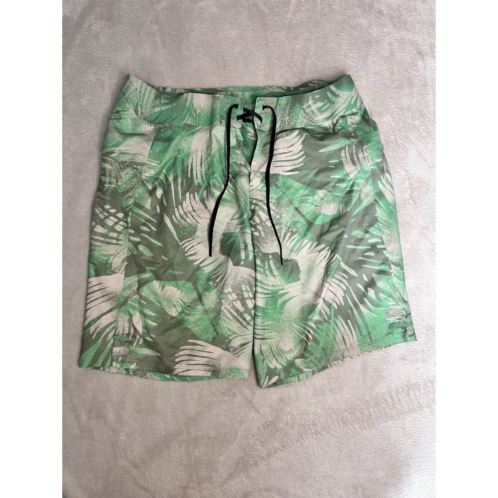 Lululemon Current State Board Shorts Mens 33 Medium Green Lightweight Swim Surf